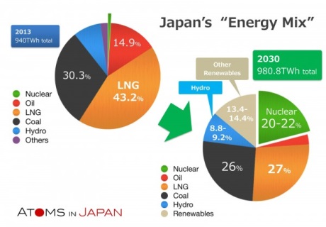 Japans energy mix to 2030 - 460 (JAIF)